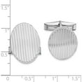 thumbnail image 2 of Sterling Silver Rhodium-Plated Cuff Links (23 X 16) Made In United States qq172, 2 of 5