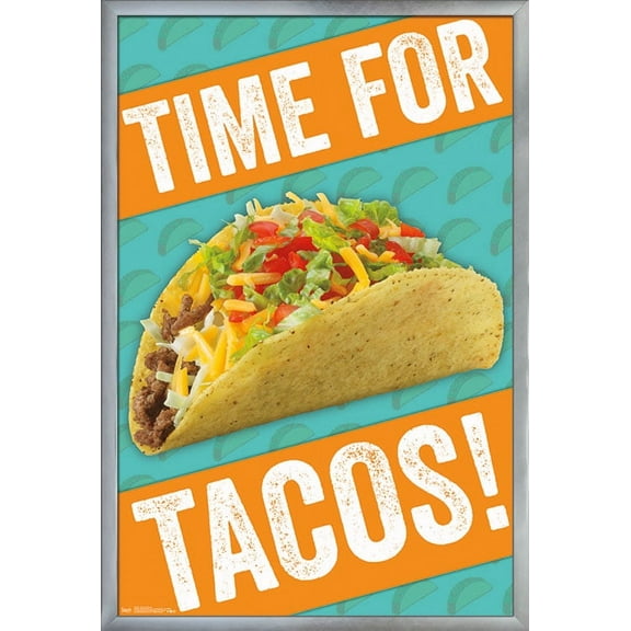 Time for Tacos! Wall Poster, 22.375" x 34", Framed
