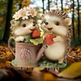 thumbnail image 6 of Danieerclosy Hedgehog Spring Garden Stake 2D Flat Insertion, Summer-Themed Lawn Decor with Metal Spike for Porch Displays & Flower Gardens, 6 of 9