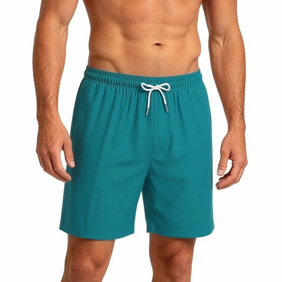 Hurxie Men's Athletic Shorts with Pockets 5" / 7" / 9" Inseam Quick Dry Lightweight Workout Gym Running Shorts Blue,XL