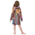thumbnail image 7 of FORMRS Niños Bathrobe Unisex Hooded Robe Soft Plush Pajamas Sleepwear, Size 2-3T, Futuristic Sun, 7 of 7