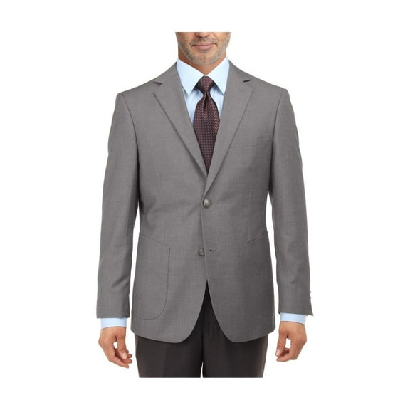 Mens Light Gray Modern Fit Blazer Salvatore Exte 2 Button