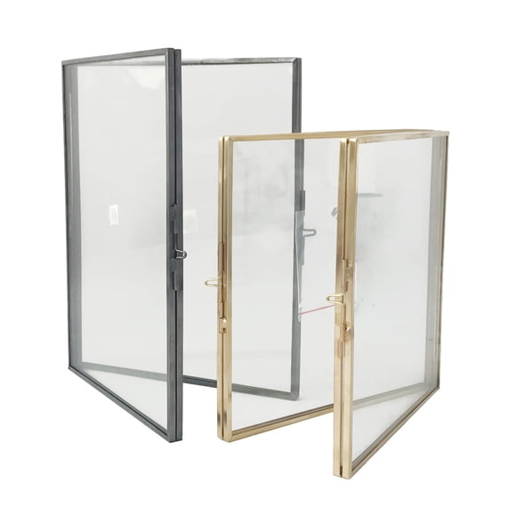 Double Sided Glass Picture Frame Freestanding vintage .5 x 5