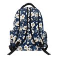 thumbnail image 2 of FUIALDOLG White Flowers Pattern Durable Backpack for Girls for Travel Elementary School, Water Resistant Breathable 600D Polyester Elementary Backpack, 2 of 10