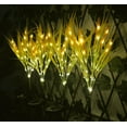 thumbnail image 5 of Solar Wheat Garden Stake Lights | 2 Pack Warm Yellow Wireless Outdoor Solar Lighting | Stainless Steel Waterproof Landscape Pathway Yard Decor | 29.5in Easy Install for Gardens, Fence, Patio, 5 of 7