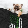 thumbnail image 2 of Flannel Throw Dog Blanket St. Patrick'S Day Big Irish America Flag Soft Warm Print Pet Blankets for Small Dog Cat Puppy, 2 of 7