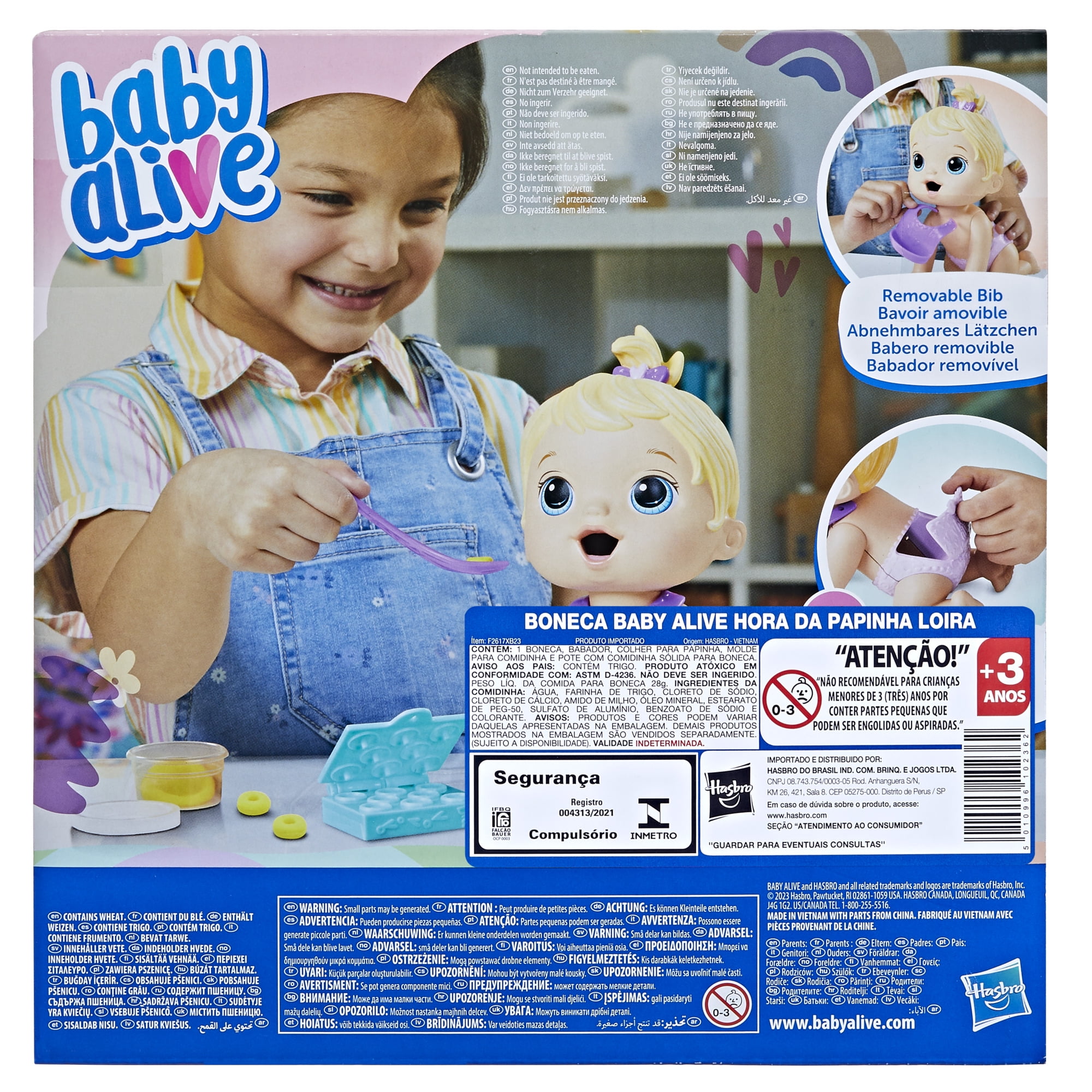 Baby Alive Lil Snacks Doll, Eats and "Poops," 8-inch Baby Doll Toy, Kids Ages 3+, Blonde Hair