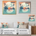 thumbnail image 4 of Designart "Orange Green Flamingo With A Drink" Animals Flamingo Canvas Print, 4 of 5