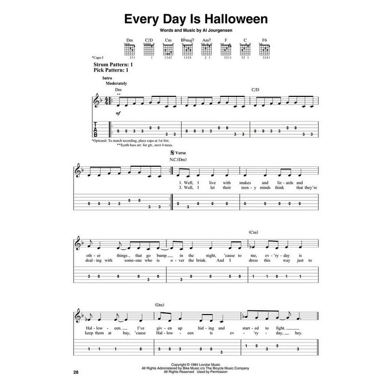 Buy Hal Leonard Halloween Guitar Songs-Easy Guitar Tab