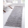thumbnail image 1 of Unique Loom 3153318 2 ft. 7 in. x 20 ft. Davos Shag Runner Rug, Sterling, 1 of 4