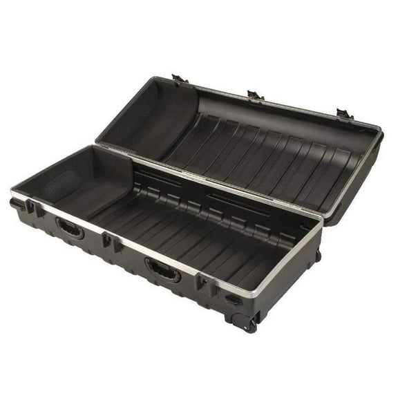 Open Box SKB Cases Double ATA Hard Plastic Wheeled Golf Bag Travel Case