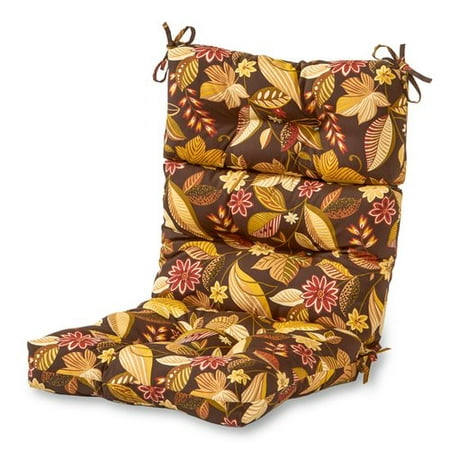 Greendale Home Fashions Outdoor High Back Chair Cushion, Timberland Floral