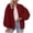 Wine [New Arrivals: Mix, Match & Save], variant on Women's Casual Solid Color Double Pocket Long Sleeve Zipper Jacket Hoodless Stand Collar Outwear Coat Shacket, Loose Fit Lightweight Windbreaker for Spring Fall | CSEONE,Black XL