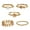 Ivory, variant on Time and Tru Women's Gold Tone Faux Crystal Ring Set, 5-Piece
