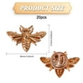 thumbnail image 2 of 20Pcs Bees Alloy Brooches with Iron Pin Light Gold 17.5x26mm, 2 of 7