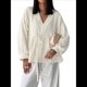 thumbnail image 1 of Tops para Mujer, Informales, con Lazo Frontal, Estilo Babydoll, de Otoño, de Larga, con Cuello en V, Ropa Peplum Albaricoque L, 1 of 7