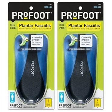 profoot plantar fasciitis orthotics, men's 8-13, 2 pairs
