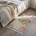 thumbnail image 4 of Area Rug with Tassels 2' x 3', Easter Farmhouse Gnome Kitchen Runner Rug for Hallway Bedroom Throw Rugs, Spring Tulips Flower Linen Texture Soft Door Mat for Bathroom Entrance Living Room, 4 of 9