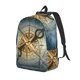thumbnail image 1 of Disketp Vintage Compass Mochila de Lona Estampada, Mochila Escolar de Viaje Ligera para Estudiantes y Portátil-Small, 1 of 5