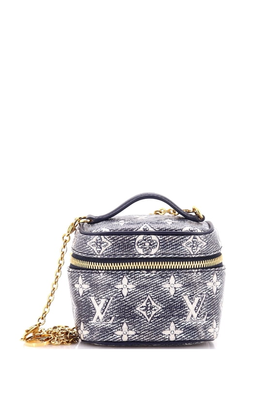 Pre-Owned Vanity Case Monoglam Jacquard Canvas Micro By Rebag