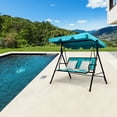 thumbnail image 3 of Patiojoy Outdoor Patio Swing Canopy Bench Chair Rocking Hammock Blue, 3 of 6