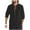Black, variant on Annhoo Men's Cotton T-Shirts Button Up Casual V Neck Long Sleeve Comfy Pullover Solid Color Dressy Trendy Outdoor Tops