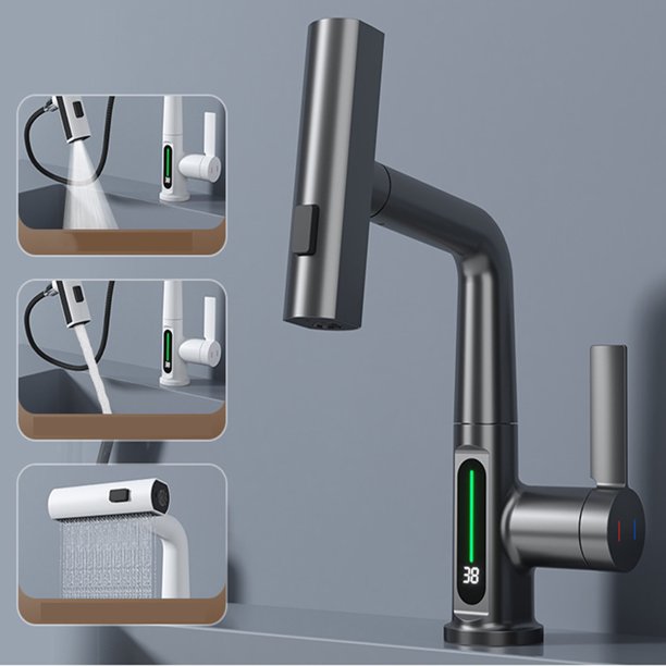 Ganfancp Smart Digital Display Grifo Baño Inodoro Lavabo Grifo Ducha Ofertas Del Día Liquidación 1X Grifo