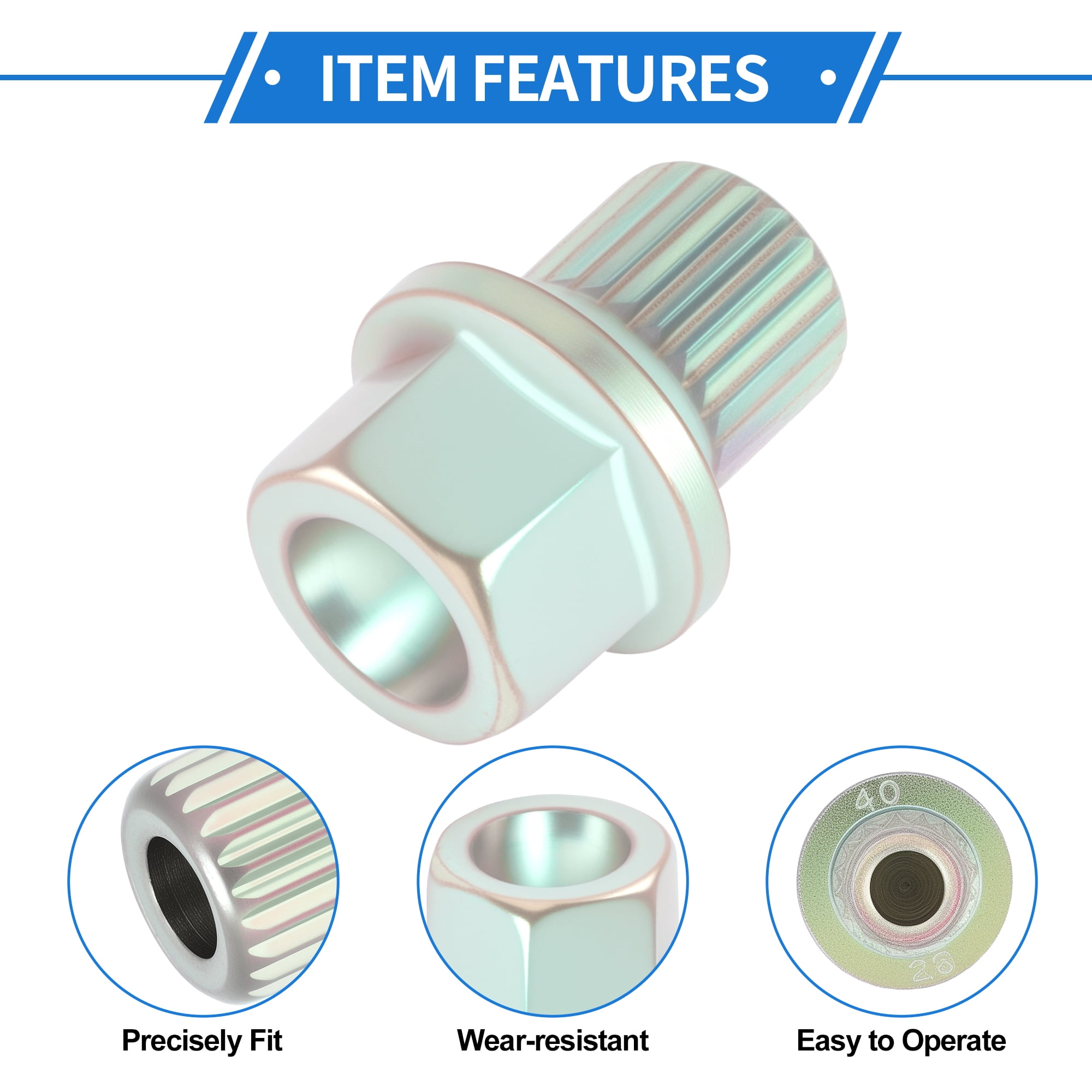 Unique Bargains for BMW Wheel Lock Lugnut 40/23PT Galvanized Alloy Steel Anti-theft K