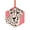 Hexagon, variant on Honeii Pink Cheetah Art Print Christmas Tree Acrylic Ornament | Christmas Decoration, Living Room Bedroom Garden Seasonal Decor for Christmas Tree-Round Shape