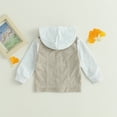 thumbnail image 2 of Okbabeha Toddler Corduroy Jacket Casual Long Sleeve Button Down Lapel Coat Hoodie Baby Outwear, 2 of 7