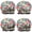 Pioneer Flower Floral, variant on Shower Caps,Pioneer Flower Floral Print Pattern Waterproof Shower Cap for Women 4 Pieces,Double Reusable Hair Cover for Shower PEVA Elastic Stretch Hem