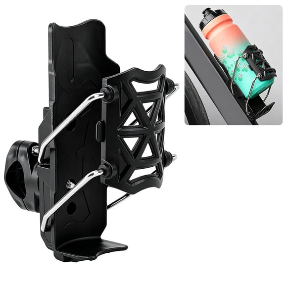 HOMEYA Bike Bicycle Handlebar Cup Holder Cycling Water Drink Cage Mount, Black