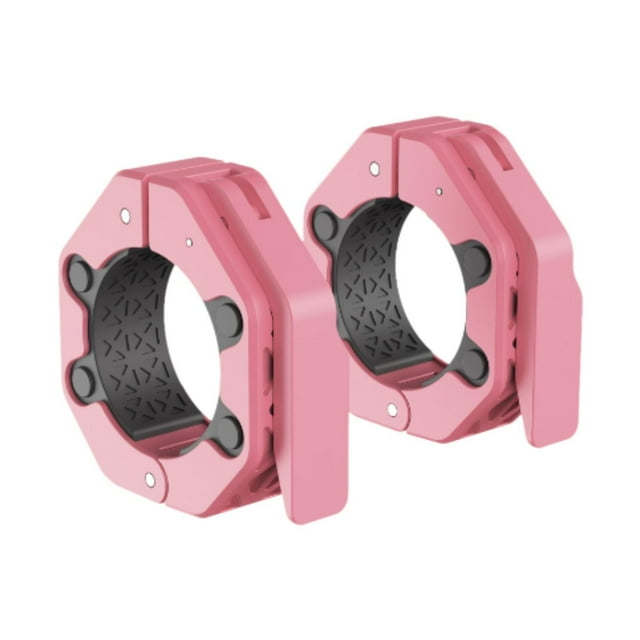S SERENABLE 2 Pieces Barbell Collars Barbell Lock Collar Clips for Home Gym Dumbbell Bar Pink