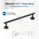 thumbnail image 3 of Toallero Negro Mate Toalleros De 14 Pulgadas Para Baño Montado En La Pared Espesar Sus304 Acero Inoxidable Soporte Para Toallas De Mano Resistente Organizador Accesorios De Baño Longitud Total 16.5 Pu, 3 of 5