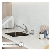 WMF Metal Single Handle Kitchen Faucet with Side Spray, Silver