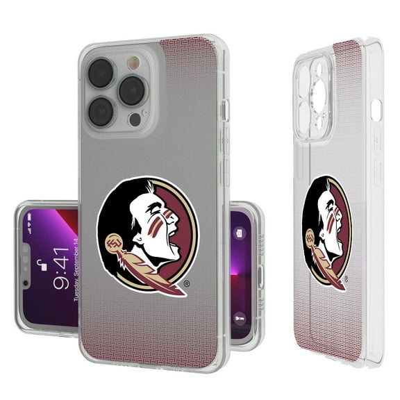Florida State Seminoles Linen Logo iPhone Clear Case
