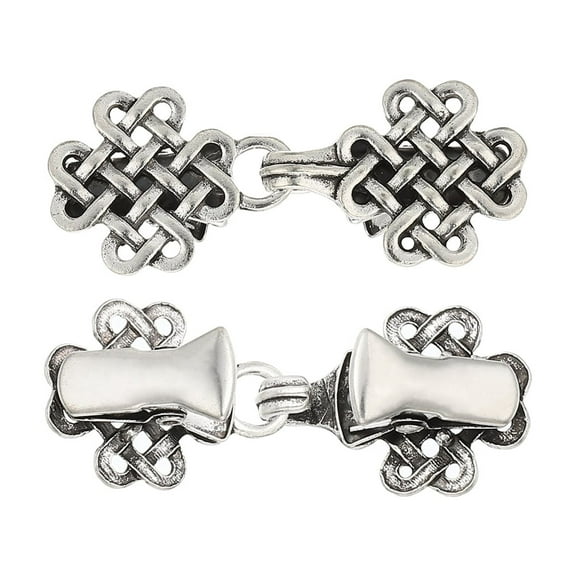 Uxcell Cloak Clasp, 2Pcs Alloy Sweater Clips Retro Cardigan Buckles, Style 5