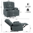 thumbnail image 3 of Aukfa Massage Recliner Chair Sofa with Heating Vibration for Living Room,Gray, 3 of 8