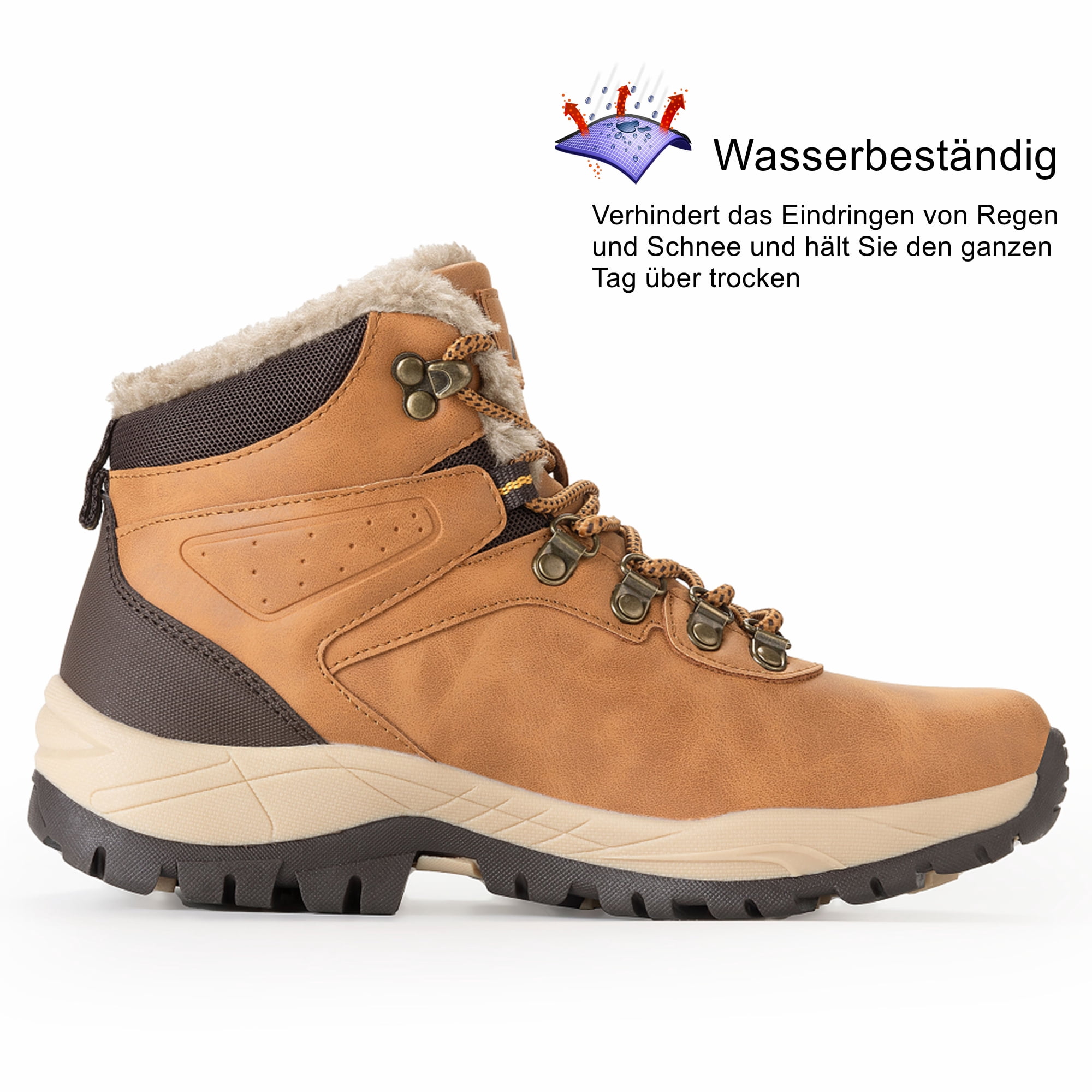 CC-Los Waterproof Winter Snow Boots for Women – Warm Outdoor Hiking Booties, Ladies' Work Shoes