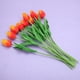 thumbnail image 4 of Tulipanes De Poliuretano 10 piezas ramo artificial Mini simulación tulipán decoración de boda (amarillo + rojo) Wdftyju Libre de BPA, 4 of 7