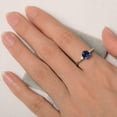 thumbnail image 3 of HeartsAndYou 1ct Natural Sapphire Diamond Engage Ring 5 Stone Solitaire 14k SOLID White Gold, 3 of 8