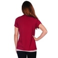 thumbnail image 3 of Simply Ravishing Women's Basic Short Sleeve Hip Length Open Drape Cardigan, 3X, Wine, 3 of 4