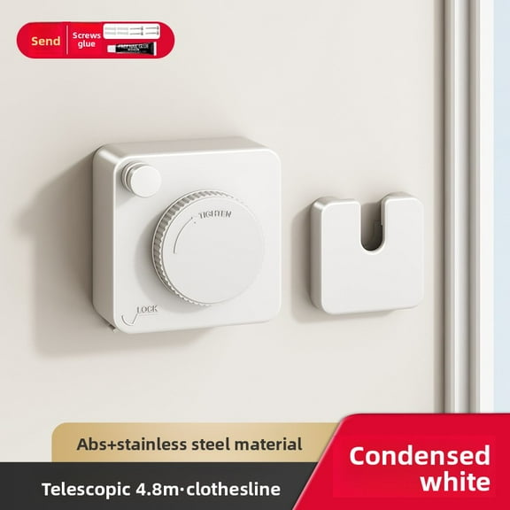 Retractable Clothesline Indoor, Non-Sagging Outdoor Clothes Line Retracting 15.7 Feet Heavy Duty Laundry Line Retractable Wall Mounted Clothes Line Outdoors