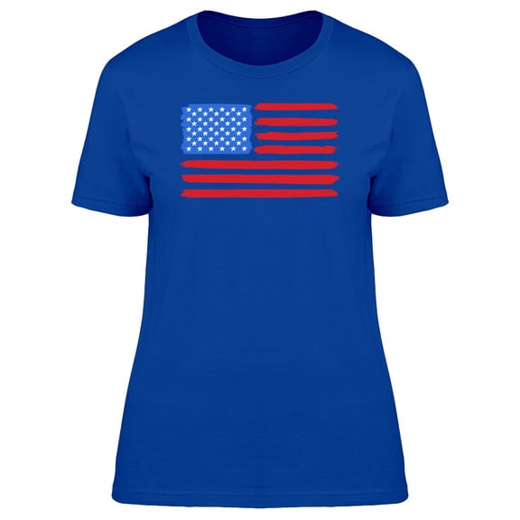 Cool Usa National Flag Doodle Tee Women's -Image by Shutterstock