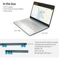 thumbnail image 6 of [Windows 11 Pro] HP 15 15.6" FHD Business Laptop, AMD 6-Cores Ryzen 5-5500 up to 4.0GHz, 8GB RAM, 256GB SSD, AMD Radeon Graphics, Bluetooth, WiFi, HDMI, USB-C, Spruce Blue, w/Office Accessories, 6 of 7