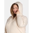 thumbnail image 5 of Terra & Sky Women’s Plus Size Zip Front Fleece Hoodie Jacket, 5 of 5