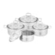 thumbnail image 1 of 4 ollas de acero inoxidable con tapa para cocinar salsas multiusos. Estilo B, 1 of 9