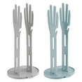 thumbnail image 2 of 2 PCS Kitchen Glove Holder Kitchen Glove Stand Holder Rubber Glover Drying Dryer Rack Reusable Rubber Mitten Clothes Drying Rack for Dish Gloves and Rags,Blue and Grey, 2 of 9