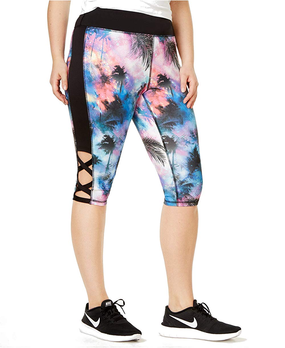 Material Girl Womens Plus Printed Capri 