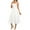 White, variant on Zpanxa Women's Casual Sleeveless V Neck Dress with Side Slit Tie Waist Strappy Summer Sundress